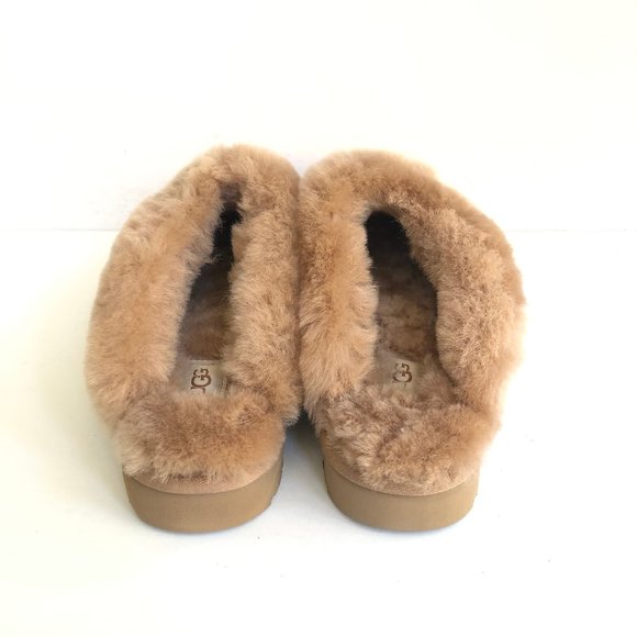 UGG WOMEN CLASSIC SLIPPER II CHESTNUT SHEARLING LINED SUEDE SHOES US 9 - Picture 4 of 5
